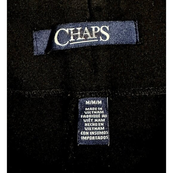 Chaps Womens Black Pull On Leggings Slim Leg Side Elastic Waist Stretch Sz M - Picture 3 of 3